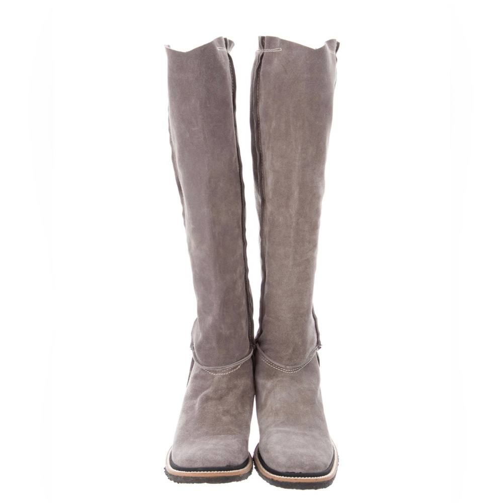 Dusica Sacks Suede Riding Boots,Grey, SZ 7.5